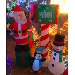 150CM Inflatable Santa, Snowman, Penguin Welcome with Lights